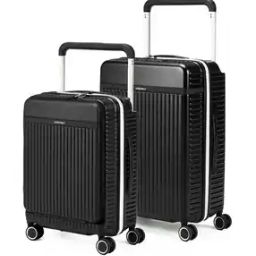 Set of 2 Men Striped Luggage Bag with TSA Lock-image-21