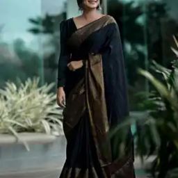 Women Saree with Contrast Woven Border-image-72