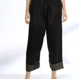 Women Embellished Mid-Rise Pants-image-72