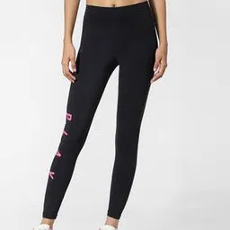 Typographic Print Tights with Elasticated Waistband-34