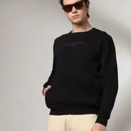 Men Brand Print Slim Fit Crew-Neck Sweatshirt-image-89