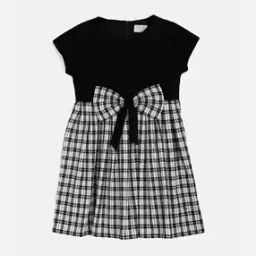 Checked Fit & Flare Dress-image-55