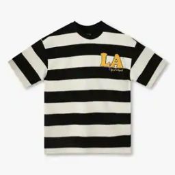 Boys Striped Boxy Fit Round-Neck T-Shirt-image-99