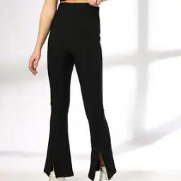Women Flared Treggings with Slits-image-16