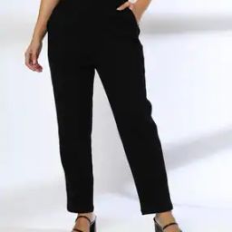 Women Relaxed Fit Flat-Front Pants-23