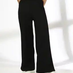 Women Wide-Leg Pants with Elasticated Waist-image-107