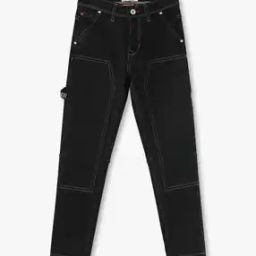 Solid Carrot Fit Boys Jeans-picture-49