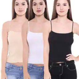 Pack of 3 Solid Strappy Camisole-image-16
