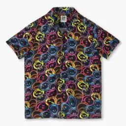 Printed resort shirt, black, 8-9y-image-7