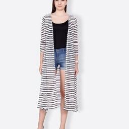 Typographic Printed Shrug with Open-Front-33