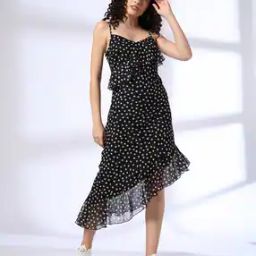 Women Polka-Dot Print Strappy Bodycon Dress-image-78