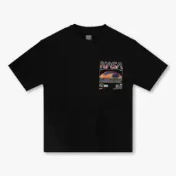 Boys NASA Print Boxy Fit Round-Neck T-Shirt-picture-1