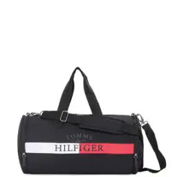 Brand Print Duffle Bag with Detachable Strap-43