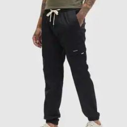 Men Flat Front Slim Fit Cargo Pants with Drawstrings-image-58