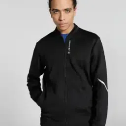 Zip-Front Regular Fit Bomber Jacket-image-12