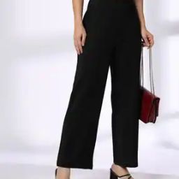 Women Relaxed Fit Pants with Insert Pockets-image-82