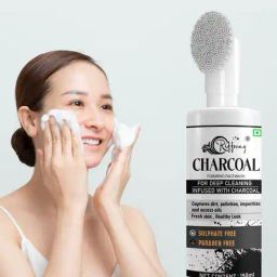 riffway Deep Clean Charcoal Foaming Face Wash – Detoxifying & Oil Control Formula 150ML image 1