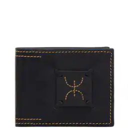 Patterned Leather Bi-Fold Wallet-image-50