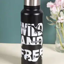 Typographic Print Stainless Steel Water Bottle-750ml-18