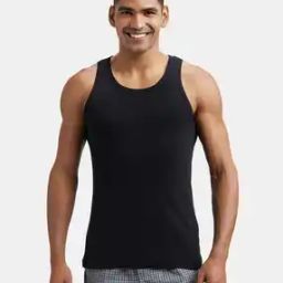 FP04 Super Combed Cotton Rib Round-Neck Sleeveless Vest with Extended Length for Easy Tuck-image-5