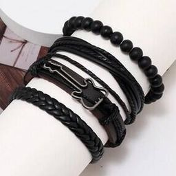 Set of 4 Beaded Stretch Bracelets-25