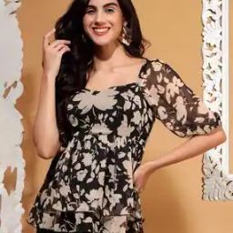 Women Regular Fit Floral Print Top-image-86