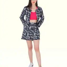 Floral Print Top & Skirt Set-picture-25
