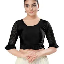 Women Lace Slip-On Blouse-image-17