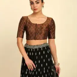 Women Paisley Print Front-Open Blouse-image-56