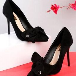 Pointed-Toe Pumps with Bow-Accent-15