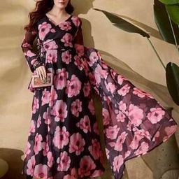 kvs fab Women Floral Print Fit & Flare Dress-picture-45