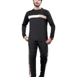Men Colourblock Lounge Wear Set-image-43