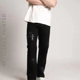 Men Patch-work Straight Jeans-image-72