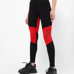 Leggings with Placement Typographic Print-image-61