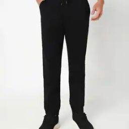 Men Mid-Rise Track Pants with Elasticated Drawstring Waist-image-41