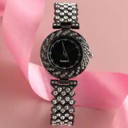 Women Silver-Plated Stone-Studded Analogue Watch-image-29