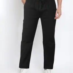 Men Relaxed Fit Flat-Front Pants-image-70