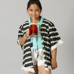 Tie & Dye Open-Front Kaftan Shrug-7