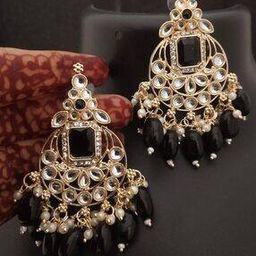 Women CZ-Studded Chandbali Earrings-image-39