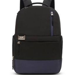 Men Colourblock Laptop Backpack with Zip Closure-picture-18