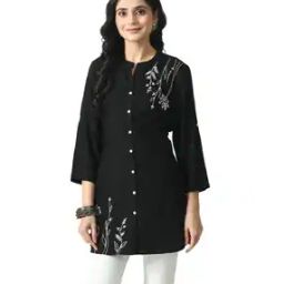 Women Embroidered A-Line Tunic-image-11