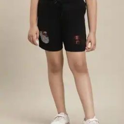 Girls Regular Fit Shorts with Drawstring Waist-picture-18