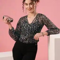 Women Animal Print Regular Fit Top-image-76