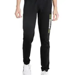 Men Brand Print Track Pants with Insert Pockets-image-16