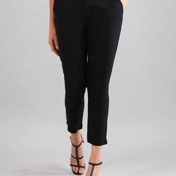 Women Relaxed Fit Flat-Front Pants-image-30