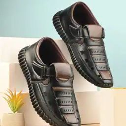 Men Slip-On Sandals with Velcro Fastening-image-58