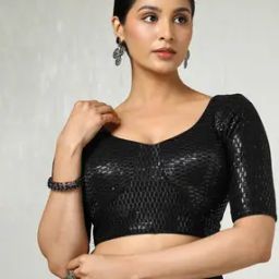 Women Embellished Back Open Blouse-picture-8
