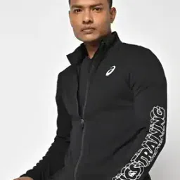 Brand Print Zip-Front Track Jacket-32