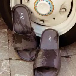 Men Printed Open-Toe Slides-0