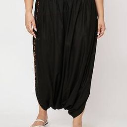 Women Plus Size Block Print Harem Pants-picture-36